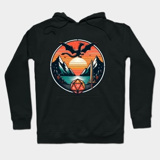 SynthDragons: Retro Realms and D20 Dreams Hoodie